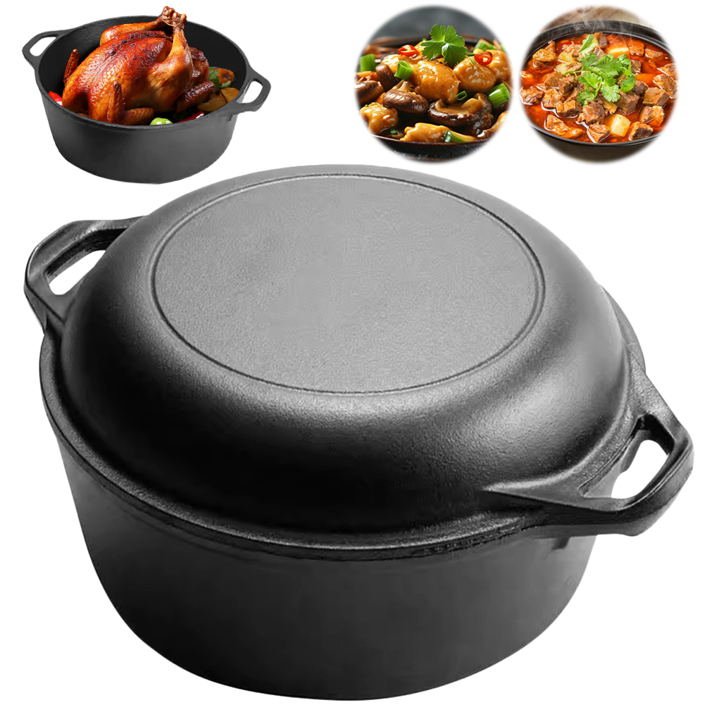 2 in 1 Cast Iron Dutch Oven Po - огляд і ціна Dosa Pan Iron