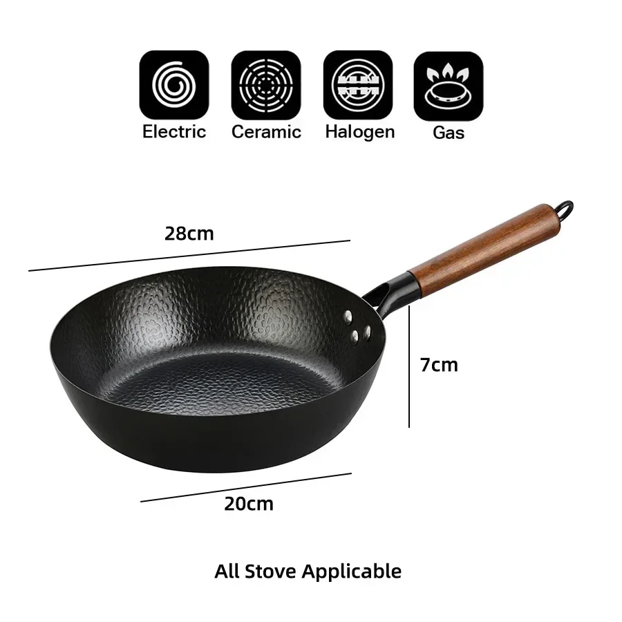 28cm High-Grade Iron Wok Pan W - огляд і ціна Dosa Pan Iron
